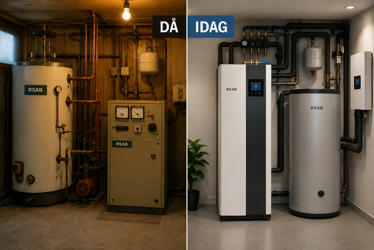 Jämförelse mellan äldre och modern bergvärmepump – från analog teknik till dagens smarta system